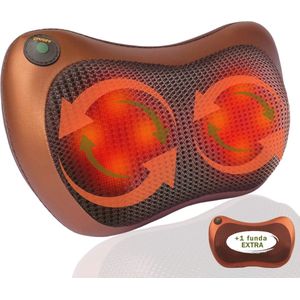 Massagekussen met Shiatsu en Warmte voor Nek en Rug - Ergonomisch, Draagbaar en Ideaal voor Thuis en Op Reis
