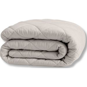 Y-NOT Mat Satijn Dekbed Offwhite 240x220 - Lits Jumeaux - Dekbed Zonder Overtrek - Mat Satijn Dekbed - Wasbaar Hoesloos Dekbed - 30 dagen proefslapen - Bedrukt dekbed - Dekbed met vaste overtrek - All year winterdekbed & zomerdekbed