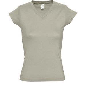 SOLS Dames/dames Maan V Hals T-Shirt met korte mouwen (Khaki)