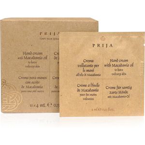PRIJA NATUURLIJKE handcrème met macadamia-olie PRESENT 10 sachets x 4ml