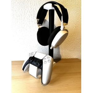 Universele controller en headset bureaustandaard - Gaming stand - Wit/Zwart