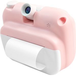 DrPhone PIX11 Speelgoed Digitale Print Camera Voor Kinderen - Foto/Video - Full HD - 3.5 inch - Thermisch Fotopapier - Print Automatisch zwart en wit - Roze/wit