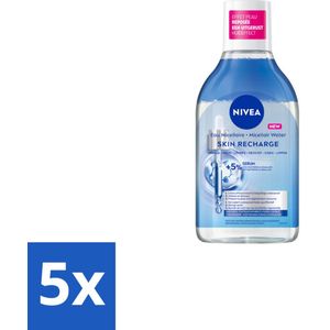 NIVEA - Micellair Water - Serum Verrijkt Opladend - Verwijdert Waterbestendige Make-up - 400 ml - Bulkverpakking - 5 stuks