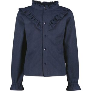 B.Nosy Meisjes blouse - Beau - Navy blauw