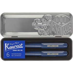 Moleskine X Kaweco Pen set, Vulpen Medium & Balpen 1,0mm, Blauw