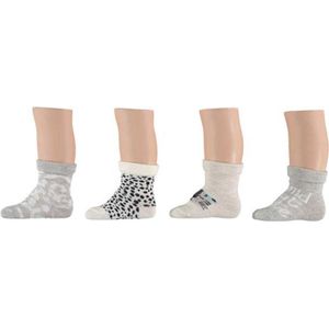 Apollo Baby Terry Socks Wild and Cute Grijs | 4 Paar