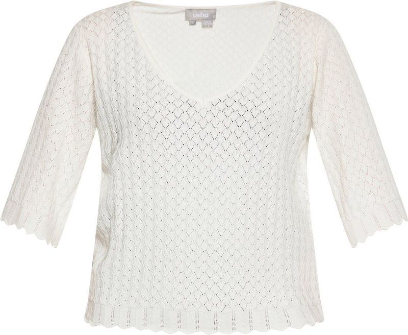 usha - Pullover - V-hals - Korte Mouwen