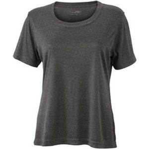 James and Nicholson Vrouwen/dames Actieve Tee (Donkergrijs Melange)