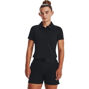 Under Armour Golf Playoff Korte Mouw Poloshirt Voor Dames Zwart M