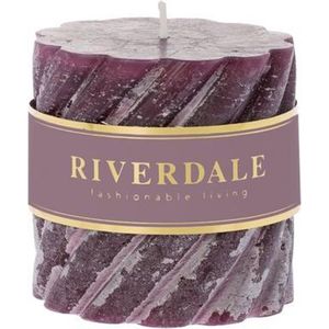 Riverdale - Geurkaars Swirl Sandalwood Rose dark burgundy 7.5x7.5cm - Paars