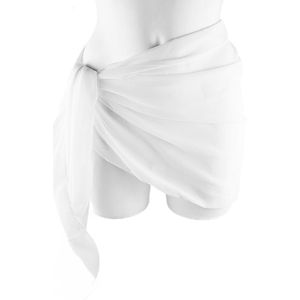 BamBella® - Rok - Onesize omslag doek Strand rokje kort doorzichtig chiffon Wit