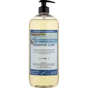 Douchegel Sensitive Care 1 Liter - met gratis pomp - Showergel