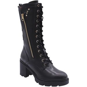 NeroGiardini - I514882D - Kuitlaarzen - Nero - Hoogwaardig Leer - Blokhak 7 cm