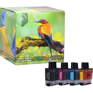 Ink Hero - 4 Pack - Inktcartridge / Alternatief voor de Brother LC900 DCP-110C, DCP-115C, DCP-120C, DCP-310CN, DCP-340CW, MFC-210C, MFC-215C, MFC-410CN, MFC-5440CN