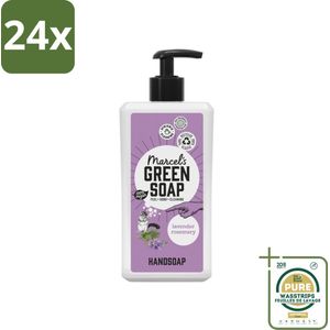 Marcel's Green Soap - Handzeep - Lavender & Rozemarijn - Voor dagelijks gebruik - 500 ml - Voordeelverpakking - 24 stuks - Rozemarijn - Natuurlijke zeep