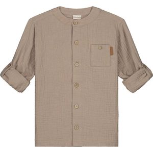 Prénatal peuter blouse - Jongens - Dark Taupe Brown - Maat 110