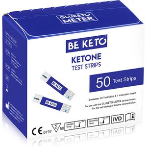 Be Keto | Ketone Test Strips | 50 pcs | 1 x 50 strips | Ketose dieet | Ketonentest