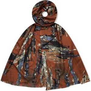 Fabienne Winter Sjaal - Scarf - Wintersjaal Dames - Cognac