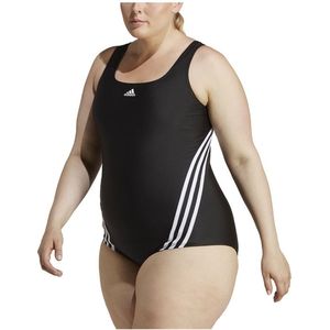 adidas Sportswear 3-Stripes Swim Suit (Plus Size) - Dames - Zwart- 4X