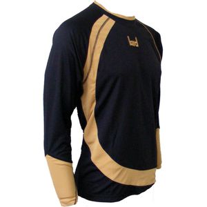 KWD Shirt Nuevo lange mouw - Zwart/goud - Maat 116/128 - Mini