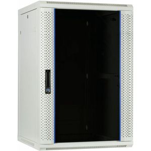 DSIT 27U witte wandkast met glazen deur 600x600x1300mm (BxDxH) - serverbehuizing - serverrack - serverkast - 19 inch