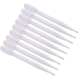 100 Stuks Kunststof Pipetten - 3 ml Druppelaars voor Laboratorium en Creatieve Toepassingen