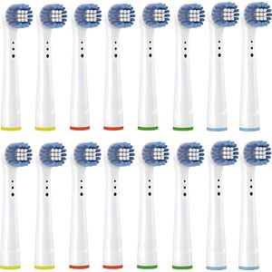 16x Tandenborstel opzetstukjes geschikt voor Oral B - Vervanging Precision Clean EB20