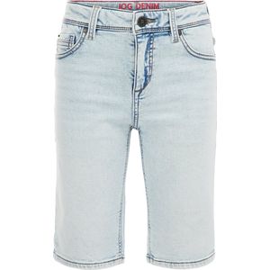 WE Fashion Jongens slim fit denimshort van jog denim