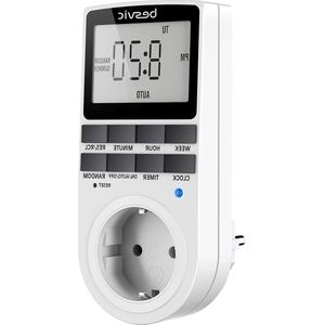 Digitale Programmeerstekker - 3680 Watt - 10 Dagelijkse Programma's - LCD Display - Anti-Nietingmodus - Binnenshuis - 1 Verpakking