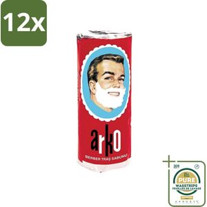 Arko - Scheerzeep - Verzorgt en Beschermt de Huid - 75 ml - Voordeelverpakking - 12 stuks - Arko scheerzeep - Traditionele scheerzeep