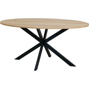 Eettafel ovaal 160cm Rato lichtbruin ovale tafel