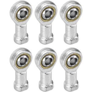 8mm Rod End - M8 x 1.25 Metrische Vrouwelijke Rechtse Draad - Zelfsmerende voor Sferische Slider - 6 stuks