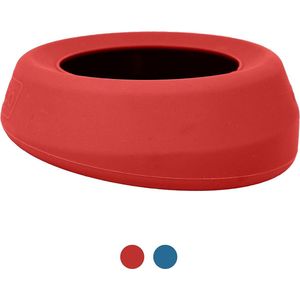 Bastix - Spatvrije wandelwaterbak voor honden, voor eten of water onderweg, BPA-vrij plastic, inhoud 710 ml, roodKurgo Spill-Free Dog Travel Bowl