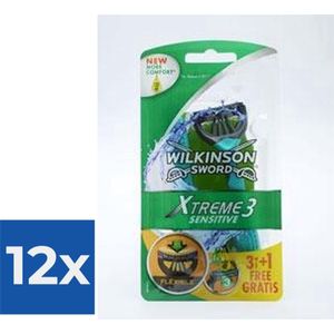 Wilkinson Sword - Xtreme3 Sensitive ( 4 ks ) - Jednorázový holicí strojek pro mue (M) - Voordeelverpakking 12 stuks