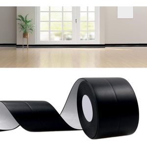 Zelfklevende Zachte Plint Zwart 30mmx30mmx6M - Plakplinten - PVC Plint - Flexibele Zelfklevende Plint - Keuken - Badkamer