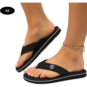 Livano Slippers Dames - Teenslippers - Flip Flops - Comfortabel - Zomer - Zwart 37