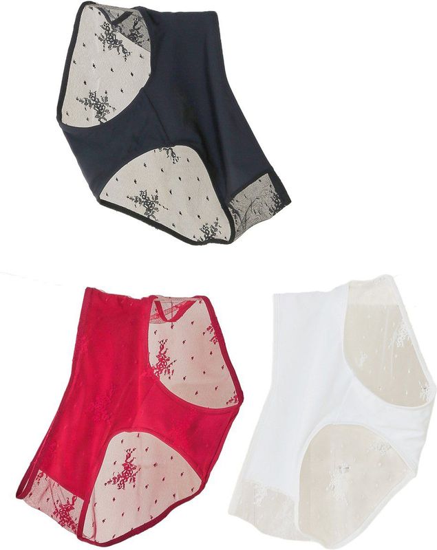 Vertbaudet - Set van 3 Slipjes - Geborduurd Kant - Voor Zwangere Vrouwen