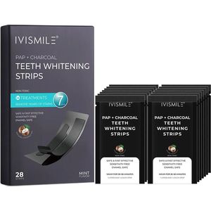 IVISMILE - Charcoal - Whitening/Tandenbleekstrips - 2 Weken - 28 Strips