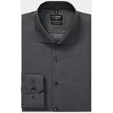 OLYMP No. Six Overhemd, super slim, Royal Kent, Zilvergrijs