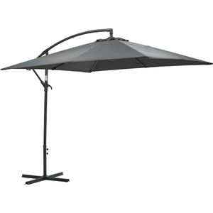 Garden Impressions Corfu parasol 250x250 - donker grijs