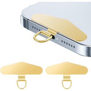 Universele telefoonpads roestvrij staal multifunctioneel telefoonketting - 2 stuks - goud - smartphone accessoires .
