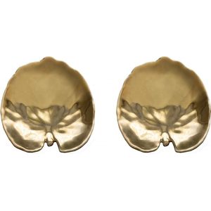 Costa Nova Riviera servies Alchemille bord 17 cm goud set van 2 - fijn aardewerk