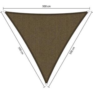Shadow Comfort® Gelijkzijdige driehoek schaduwdoek - UV Bestendig - Zonnedoek - 500 x 500 x 500 CM - Japans Brown