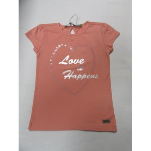 rumbl , meisje, t-shirt korte mouw , zalm , 104 / 110