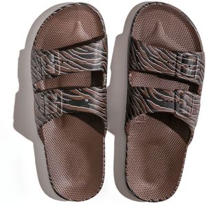 FREEDOM MOSES SLIPPERS ZEBRA CHOCO-35/36