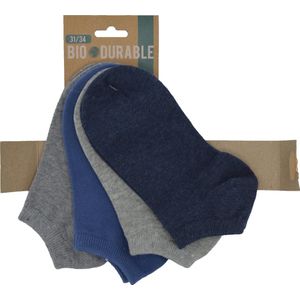Sneaker sokken boy - Multipack Jongens Biosocks - Maat 39/42 - 12 paar - enkelsokken