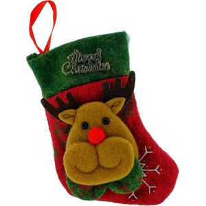 Knaak Kerstsok Rendier voor bestek en/of in de kerstboom - 1 stuk - Kerstdecoratie