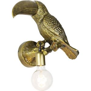 QAZQA wl-animal - Landelijke Wandlamp voor binnen - 1 lichts - D 217 mm - Goud/messing - Woonkamer | Slaapkamer | Keuken