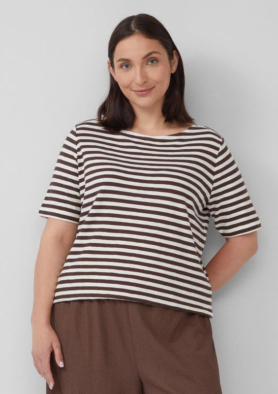 s.Oliver - T-Shirt - Gestreept - Slim-fit