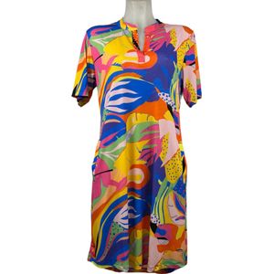 Angelle Milan – Travelkleding voor dames – Multikleur print Jurk – Ademend – Kreukherstellend – Duurzame jurk - In 5 maten - Maat M